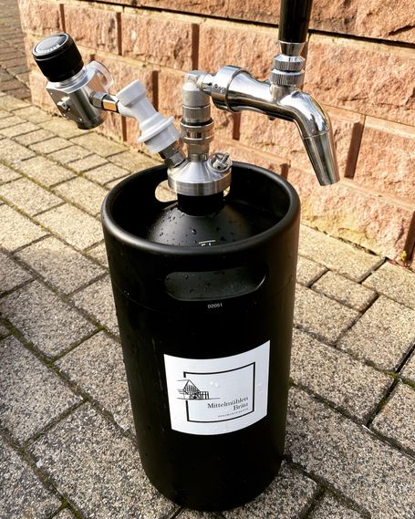 5 Liter Fass mit Zapfhahn und Druckminderer